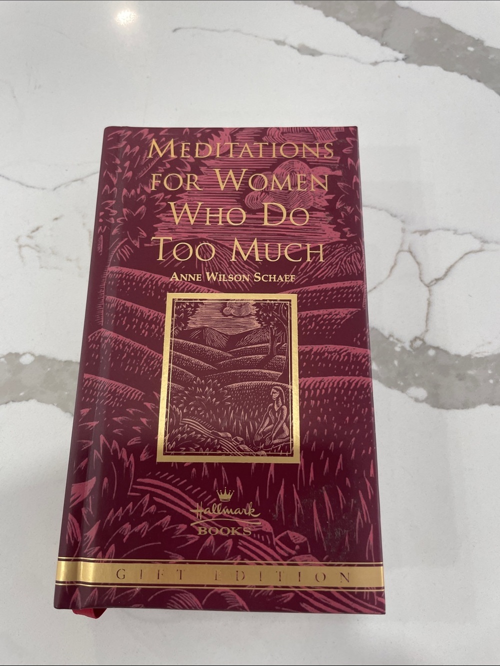 Hallmark Burgundy & Gold Hardcover Devotional Book